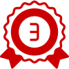 Number 3 Ribbon Icon